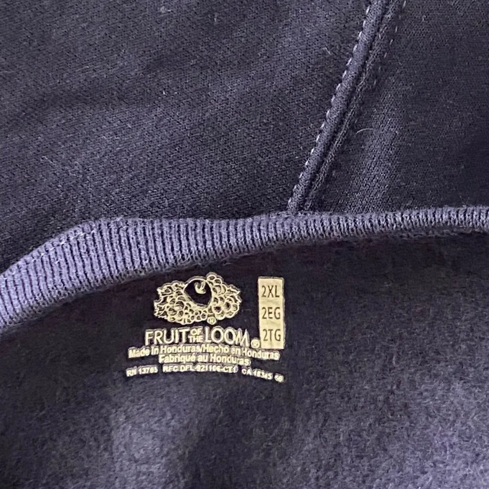 Fruit of the Loom Navy Pull Over Sweatshirt Men's 2XL NEW - Picture 8 of 10